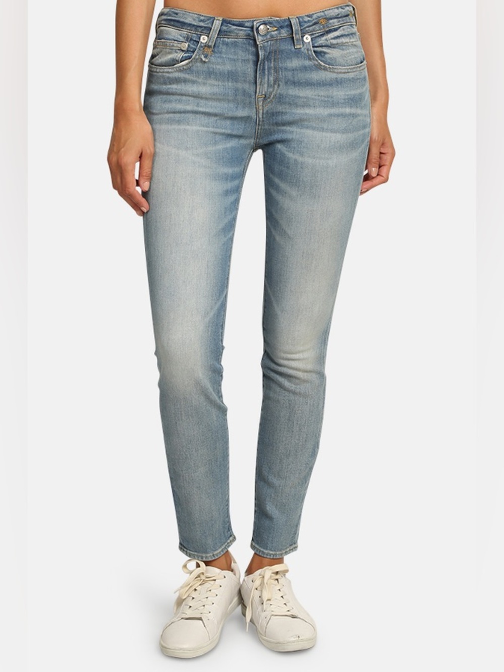 R13 Alison Skinny Jeans in Emil Light Wash